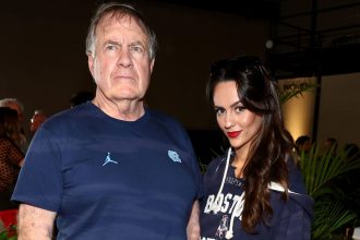 Bill Belichick and Jordon Hudson together in February 2025.