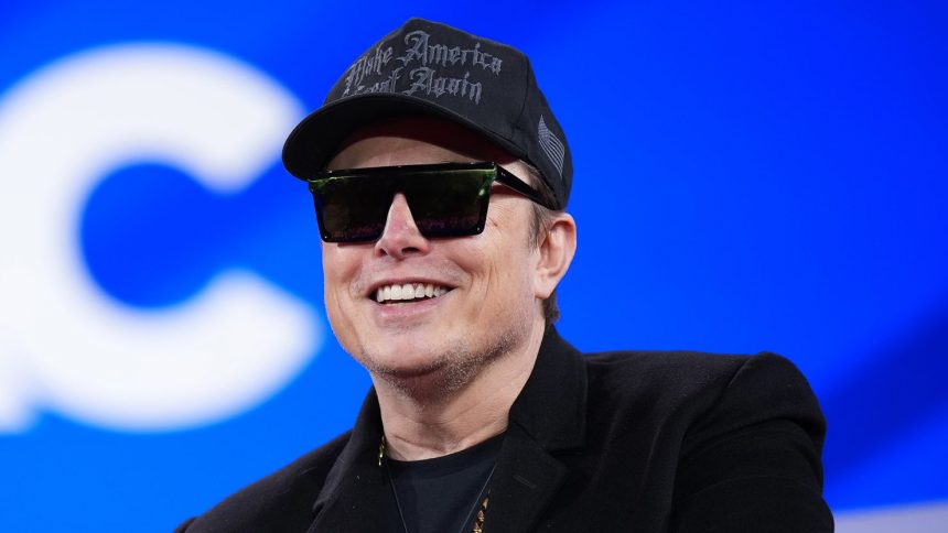Tesla CEO Elon Musk speaks at the Conservative Political Action Conference (CPAC) in Maryland, United States, in February.