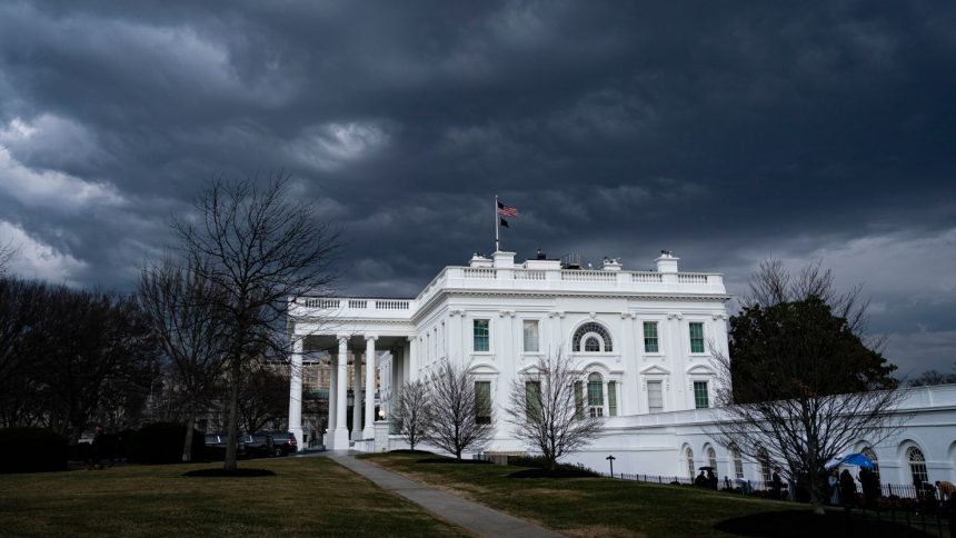The White House in Washington, DC, US, on Thursday, Feb. 27, 2025.