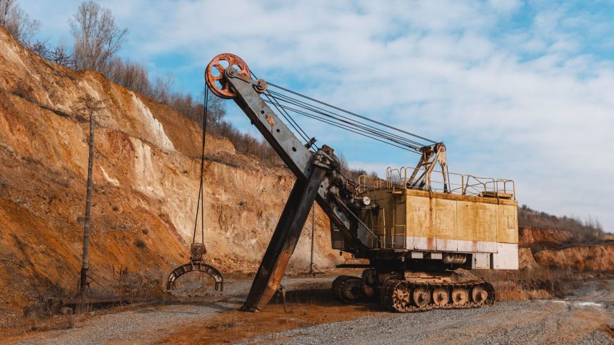 An excavator at the Zavalivskiy Graphite mine in Ukraine's Kirovohrad region.