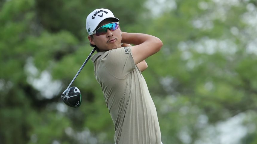 Min Woo Lee is on the brink of winning his first PGA Tour title.