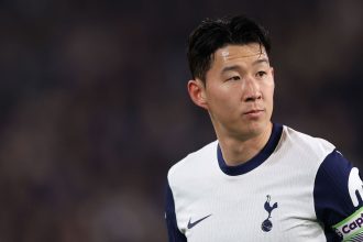Son Heung-min during the Premier League match between Chelsea FC and Tottenham Hotspur FC at Stamford Bridge in London on April 3.