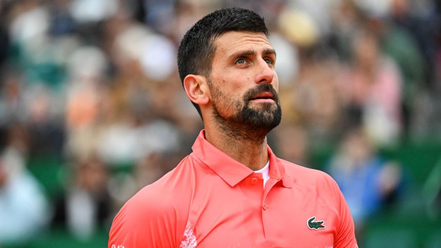 Novak Djokovic at the Monte-Carlo Masters before his first match exit on April 9.