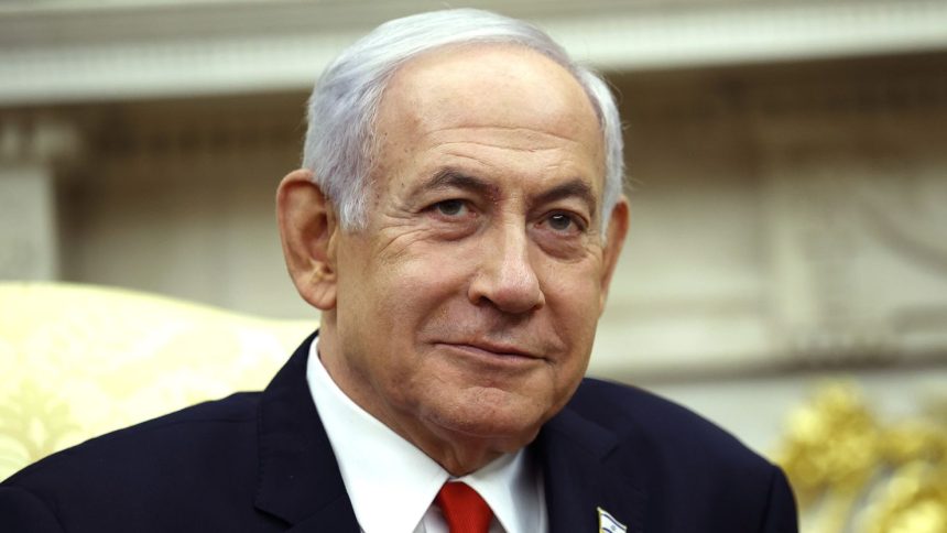 Israeli Prime Minister Benjamin speaks during a meeting with US President Donald Trump in the Oval Office of the White House, in Washington, DC, on April 7.