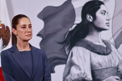 Mexico's President Claudia Sheinbaum Pardo, speaks during a press conference on April 23, 2025 in Mexico City.