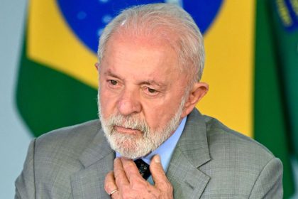 Brazil's President Luiz Inacio Lula da Silva at the Planalto Palace in Brasilia on April 23, 2025.