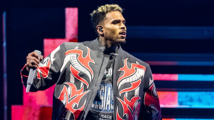 Chris Brown performs during Tycoon Music Festival at Little Caesars Arena on April 19, 2025 in Detroit.