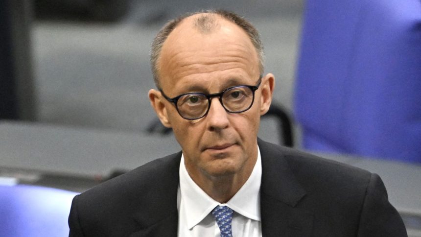 Friedrich Merz reacts to the result of the first round of voting in the Bundestag on May 6, 2025, in which he failed to reach a majority.
