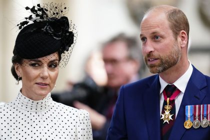 Prince William, Prince of Wales and Catherine, Princess of Wales pictured at Westminster Abbey in London on Thursday.
