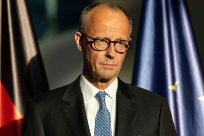 Chancellor Friedrich Merz of the German Christian Democrats (CDU) at the Bundestag on May 6, 2025, in Berlin.