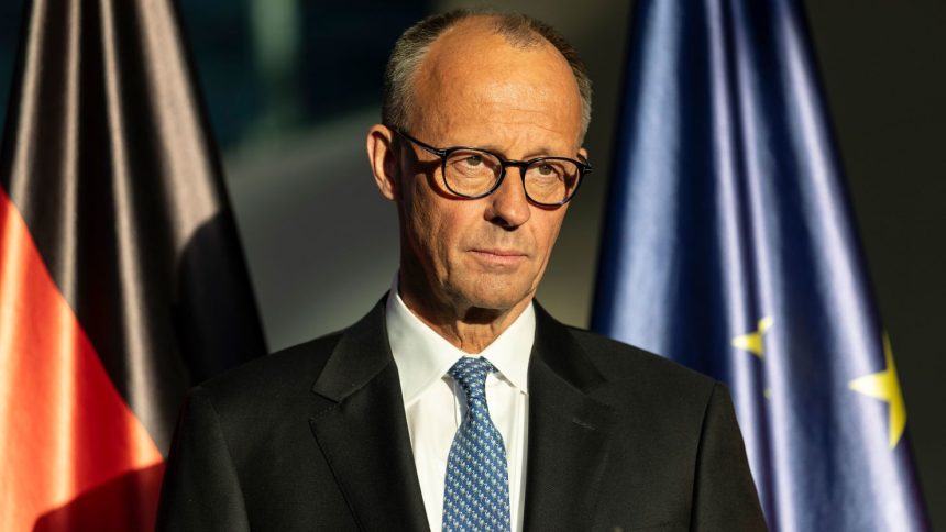 Chancellor Friedrich Merz of the German Christian Democrats (CDU) at the Bundestag on May 6, 2025, in Berlin.