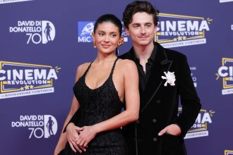 Kylie Jenner and Timothée Chalamet at the 70th David Di Donatello awards in Rome, Italy on Wednesday.