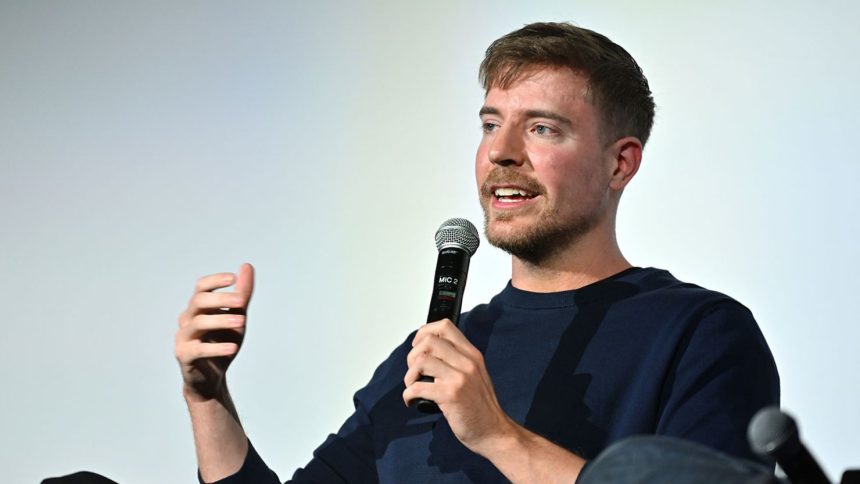 MrBeast attends Love, Death + Robots - NY Special Screening at the Paris Theater on May 13, 2025 in New York City.