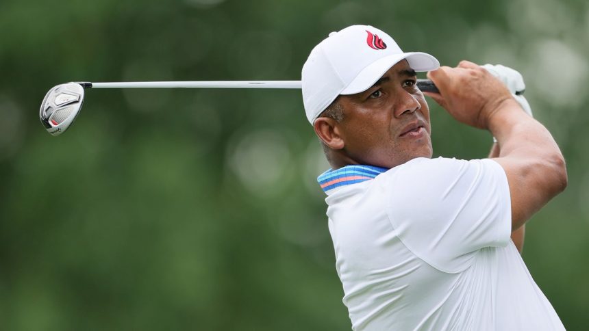 Jhonattan Vegas is leading the PGA Championship after two rounds.