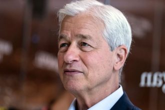 Jamie Dimon, chief executive officer of JPMorgan Chase & Co., during a Bloomberg Television interview on the sidelines of the JPMorgan China Summit in Shanghai, China, on May 22.