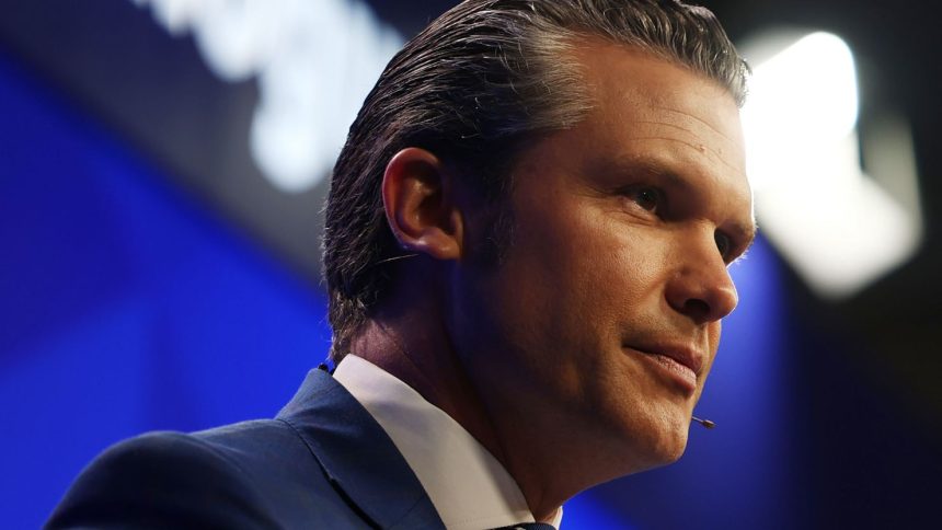 U.S. Secretary of Defense Pete Hegseth speaks in the first plenary session entitled “United States’ New Ambitions for Indo-Pacific Security” during the 22nd IISS Shangri-La Dialogue at the Shangri-La Hotel on May 31, 2025 in Singapore.