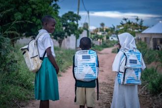 Soma Bags makes solar backpacks that charge a reading light while children walk to and from school. The Tanzanian company is supported by the UN Development Programme.