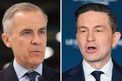 Canada's Liberal Leader Mark Carney and Conservative Party leader Pierre Poilievre.