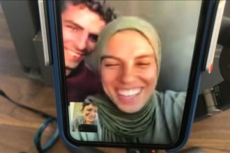 A photo of Fatima Hassouna and her brother, shared by the Iranian film director Sepideh Farsi on social media. "My last image of her is a smile. I cling to it today," Farsi wrote early on Friday.