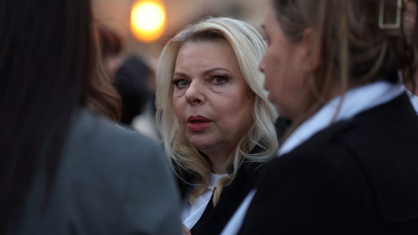 Sara Netanyahu meets with family members of hostages held in Gaza in March 2024.