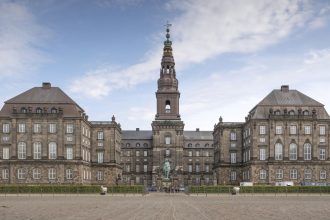 Christiansborg Palace, the seat of the Danish Parliament, in Copenhagen