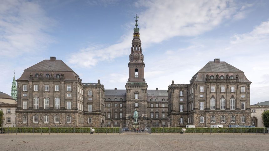Christiansborg Palace, the seat of the Danish Parliament, in Copenhagen