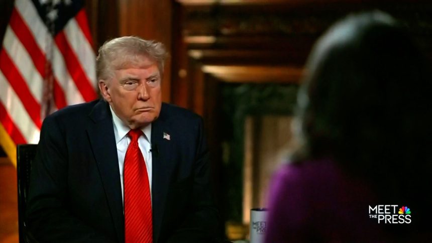 Trump made the comments during an interview with NBC