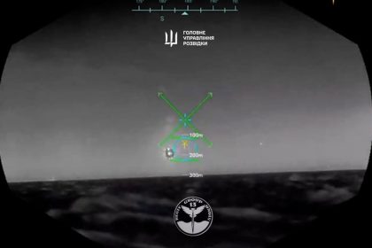 This screengrab from a video shows what the Defense Intelligence of Ukraine says is a Russian Su-30 fighter jet being shot down over the Black Sea by a Ukrainian seaborne Magura drone on Friday. CNN could not independently verify the claim.