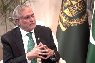 Pakistani foreign minister Ishaq Dar speaks to CNN on Monday, May 12, 2025.