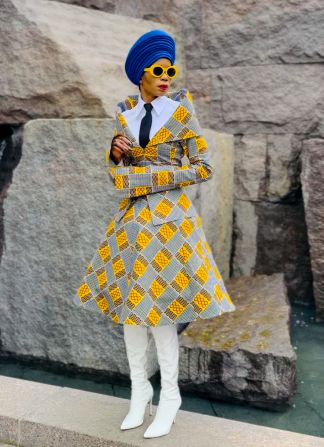 Nigerian Tessy Oliseh Amaize is making a splash in the US through her fashion brand Tesslo, which adds a modern twist to traditional wax print ankara fabric. She wants to show that ankara is suitable for all locations and occasions, including winter wear.