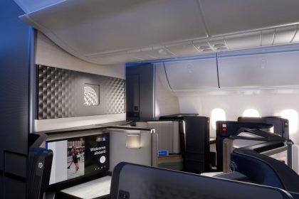 United Polaris Studio: The new studio suites are located in the first row of each business class section. There will be eight total on the airline's new Boeing 787-9 aircraft.