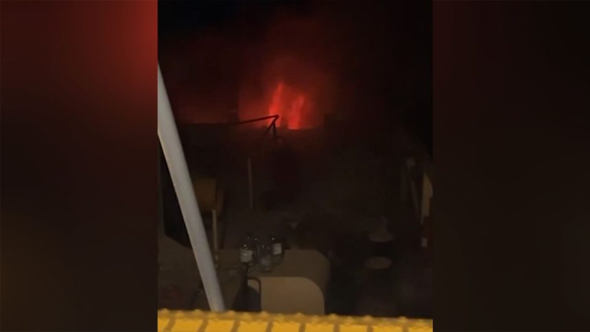 The Freedom Flotilla Coalition posted video of what it said was a fire on its vessel.