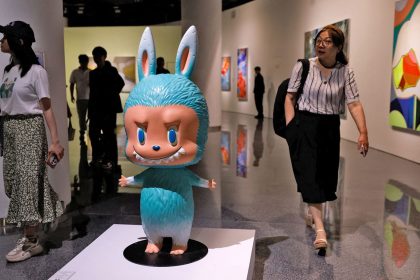 The Labubu figurine was sold at an auction held exclusively for the toys in Beijing.