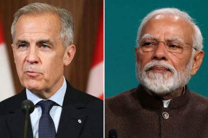 Canadian Prime Minister Mark Carney and Indian Prime Minister Narendra Modi
