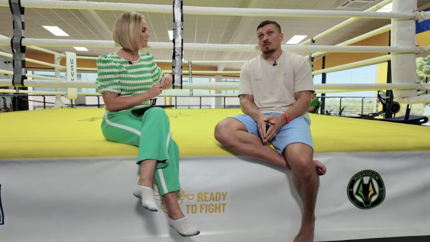 As he prepares for his next big fight, world heavyweight champion Oleksandr Usyk knows he is fighting for more than just himself. The Ukrainian boxer has based himself in Spain in a bid to focus on the upcoming bout, but Ukraine – and the war of survival it’s still living through – remains very much at the forefront of his mind.