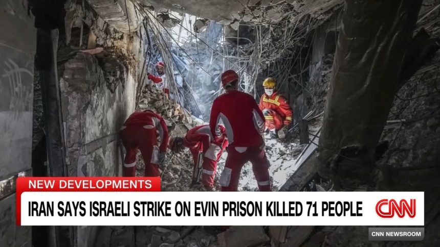 Iran says an Israeli strike on the notorious Evin prison killed 71 people. Iranian news outlets report the victims included prison staff, inmates, and visitors.