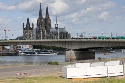 Thousands are being evacuated from central Cologne after three wartime bombs were discovered at a shipyard in the city.