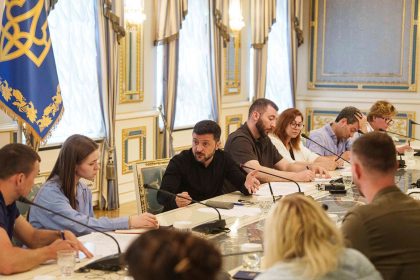 Ukrainian President Volodymyr Zelenskyy speaks to journalists during a press conference in Kyiv, Ukraine, on Wednesday, June 4, 2025.