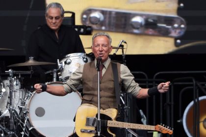 Bruce Springsteen performs with his E Street band at Anfield Football Stadium in Liverpool on June 4, 2025.