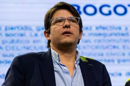 Colombian senator Miguel Uribe at an event on August 10, 2023.