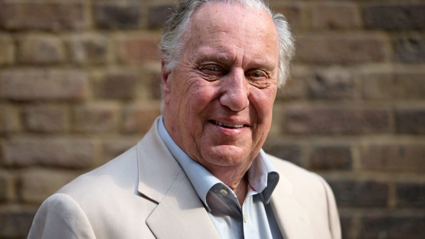 British writer Frederick Forsyth poses for a portrait in London on September 13, 2016.