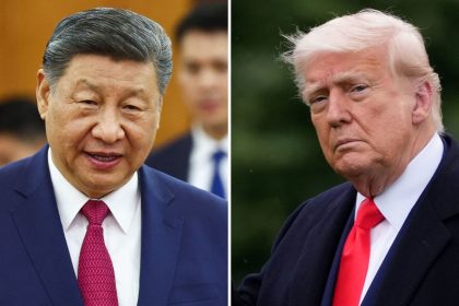 Chinese President Xi Jinping, left, and US President Donald Trump.