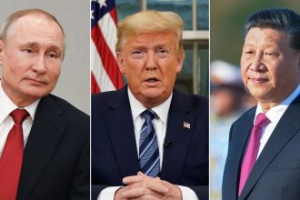 Vladimir Putin, Donald Trump and Xi Jinping.