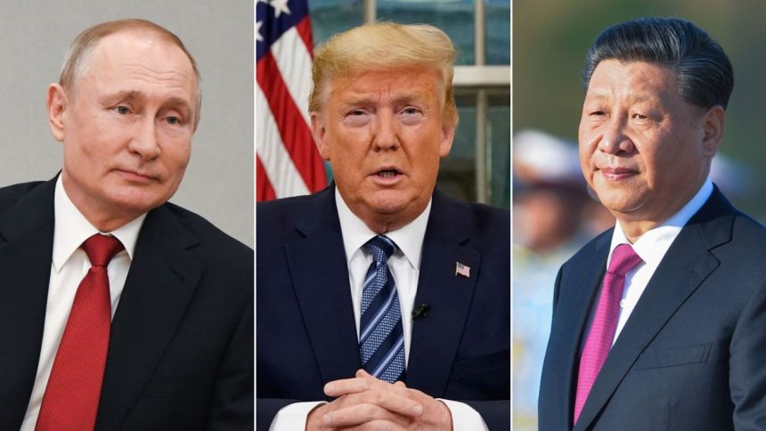 Vladimir Putin, Donald Trump and Xi Jinping.