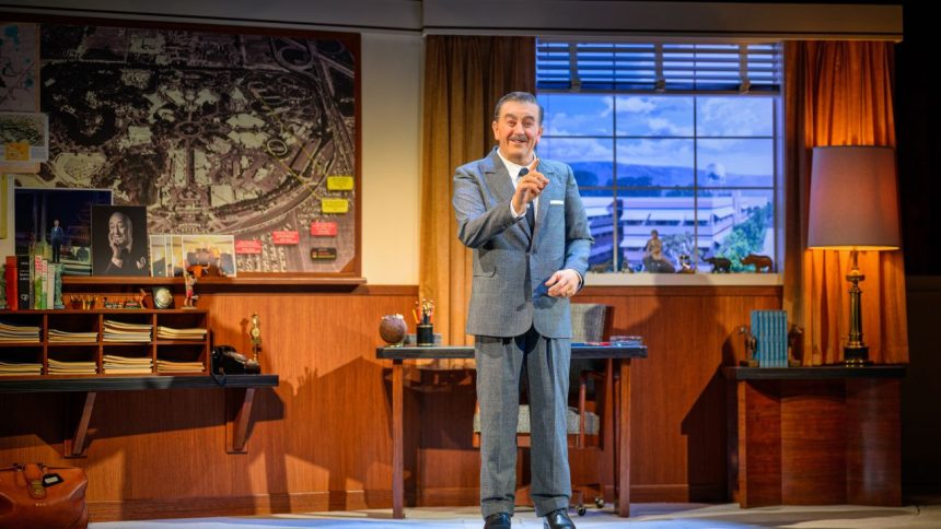 “Walt Disney – A Magical Life” debuts at the Main Street Opera House in Disneyland Park in Anaheim, Calif., on July 17, 2025. The attraction features a cinematic presentation of Walt Disney’s journey, culminating in a visit with Walt in his office, made possible through the magic of Audio-Animatronics storytelling. (Richard Harbaugh/Disneyland Resort)