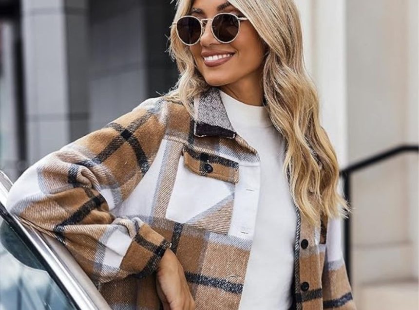 SHOP Get the Most Perfect Fall Plaid Flannel Shacket for Just $26 main image